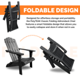 thumbnail image 4 of POLYTEAK Folding Adirondack Chair, Premium Poly Lumber, All Weather Resistant, Outdoor Patio Furniture, Plastic Adirondack Chairs for Patio Garden Fire Pit, Classic Collection (Black), 4 of 7