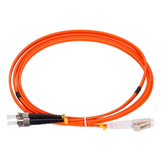 Unique Bargains 2 Meters 6.5Ft Fiber Patch Cable Multimode LC-ST OM1 LSZH Fiber Optic Jumper Orange For Network Transceiver 1Pcs
