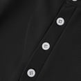 thumbnail image 5 of CHGBMOK Mens Henley Button Neck Shirts Short Sleeve Waffle Casual Tees Classic Summer Solid Loose T Shirts, 5 of 7
