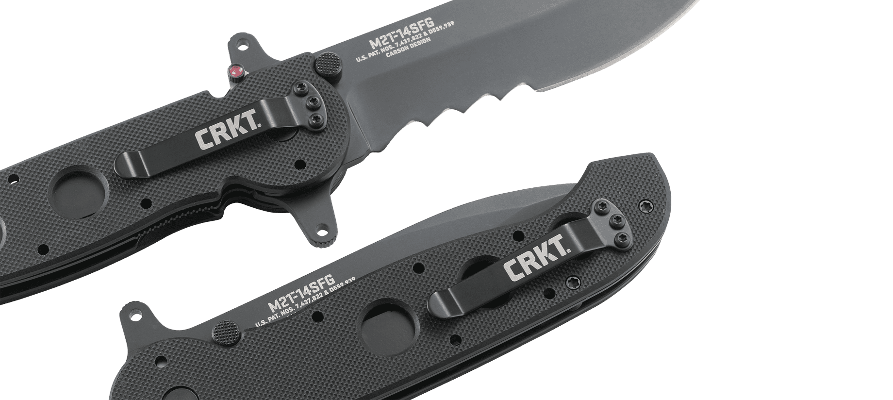 CRKT M21-14SFG Folding Knife with Liner Lock: 1.4116 Veff Serrations Blade, G10 Handle, Reversible Pocket Clip, M21-14SFG