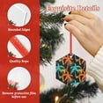 thumbnail image 4 of KLL Palm Trees Pattern Acrylic Christmas Ornaments,1 PCS Xmas Tree Decor with Ribbon 3" Christmas Décor Christmas Pendant for Hanging on Tree & Party Favors-Hexagon, 4 of 7