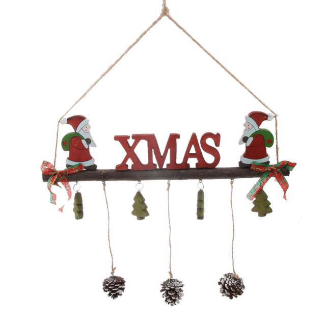 Feliz árbol De Navidad Adornos Colgantes Navidad Puerta De Decoración Colgante Yotijar Decoración de madera