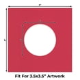 thumbnail image 2 of Deep Red Picture Frame Mat for 8x8 Frames - Circle Opening for 4x4 Photos - 25 Mats, 2 of 7