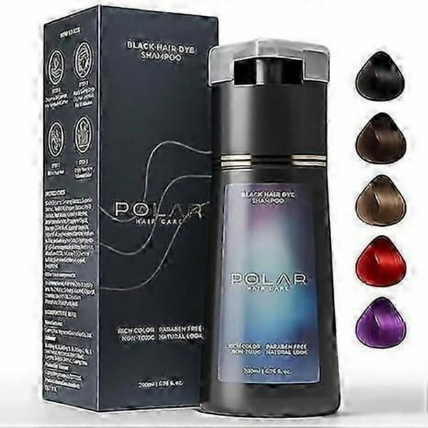 Hair Dye Shampoo,Polar Hair Dye Shampoo, Polar Haircare Instant Dye Shampoo, Natural Hair Color Shampoo for Gray Hair Coverage, Suitable for Women & M