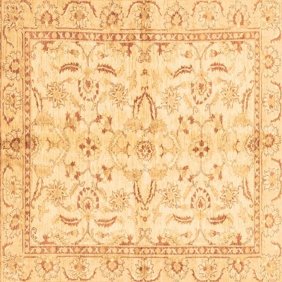 Ahgly Company Indoor Square Oriental Brown Modern Area Rugs, 3' Square
