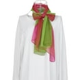 thumbnail image 6 of INSPIRE CHIC Women's Scarf Chiffon Silky Gradient Color Lightweight Long Wrap Shawl Rose Light Green, 6 of 7