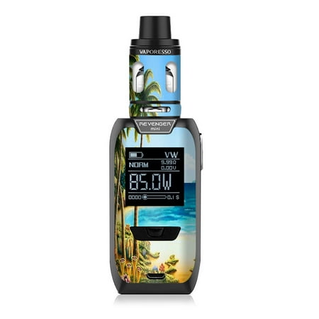 - Skins Decals for Vaporesso Revenger MINI Vape / Beach Water Palm Trees