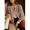 thumbnail image 6 of PRETTYGARDEN Long Sleeve Crewneck Button Down Womens Sweaters Fall Open Front Chunky Cardigan Sweaters for Women, 6 of 7