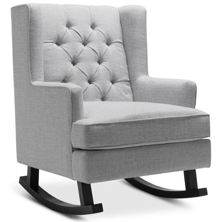 Best Choice Products Wingback Rocking Accent Chair, Gray photo 1