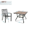 thumbnail image 7 of Sophia & William 5 Peices Outdoor Patio Dining Set Teak Wood Table and Chairs Furniture Set, 7 of 7