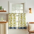 thumbnail image 4 of Martha Stewart Lemons 3 Piece Valance & Tier Set, Multicolor, Rod Pocket, Light Filtering, Indoor, Adult, 60" x 14", 4 of 6