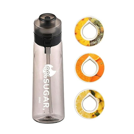 

YOHOME Tasting Fruit Water Bottle 0 Sugar and 0 Calorie Fragrance- Suction Cup Multiple Rings - Pineapple + Orange + Lemon