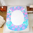 thumbnail image 5 of jejeloiu Ocean Mermaid Print Queen Sheet Sets,Pink Blue Ombre Bed Set For Girls Kids 4pcs, 5 of 7