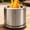 Silver, variant on YEFU Smokeless Firepit for Outdoor Portable: 15 Inch Fire Pit with Removable Ash Pan - Outdoor Fire Pit for Wood Burning - Smokeless Firepit with 304 Stainless Steel for Patio Camping Backyard