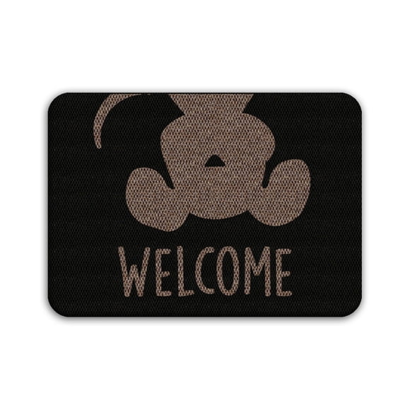 Tapete Decorativo Welcome Perrito de 70x50 Cm Black Elitemat Decorativo