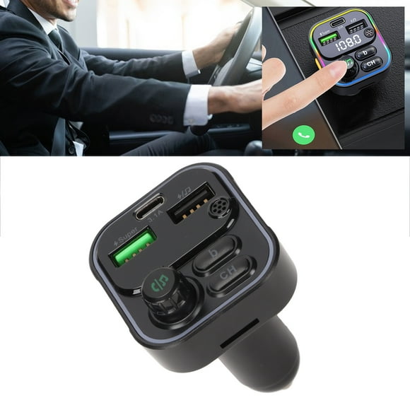 Bluetooths Car Adapter, Radio Adapter Fm Transmitter Fm Transmitter Wirelesss MP3 Player with Dual Car Charger for Car Truck