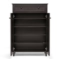 thumbnail image 3 of Baxton Studio Glidden Dark Brown Wood Modern Shoe Cabinet (Tall), 3 of 4