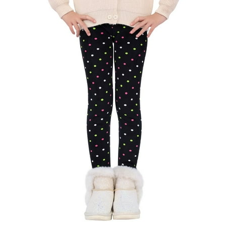 

Girls Kids Fleece Lined Warm Leggings Winter Thick Leggings Stretch Tights Slim Long Pants Sports Leggings 3-13 Years