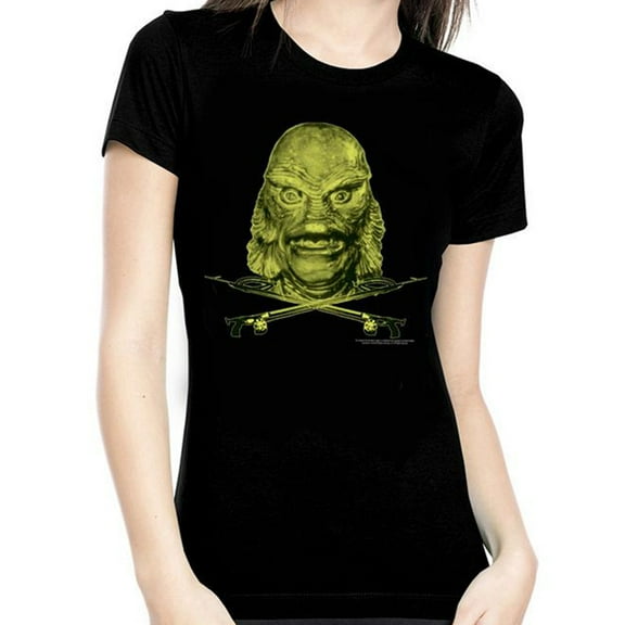 Universal Creature from The Black Lagoon Glow In The Dark Juniors T-Shirt M