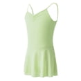 thumbnail image 4 of hengsof Girls' Ballet Leotard Solid Color Sleeveless Halter Tulle Dress Gymnastics Dance Training Leotard Sleeveless V Neck Leotard Suitable for Girls Aged 3-15, 4 of 8