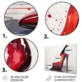 thumbnail image 3 of Designart "Black And Red High Heels Euphony VIII" Fashion Metal Art Living Room, 3 of 5