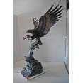 thumbnail image 4 of Nifao Eagle in Action Catching His Prey Bronze Statue – Garden Outdoor Decor Sculpture, 68"L x 40"W x 87"H, 4 of 12
