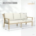 thumbnail image 2 of HAPPATIO Outdoor 3 Seatsofa, Aluminum Single Sofa, Deep Seat, with Thick Removable Cushions, All Weather suitable, for Deck, Lawn, Outside, 2 of 2