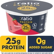 Ratio Yogurt Protein Cultured Dairy Snack, Strawberry, 25g Protein, 5.3 OZ