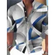 thumbnail image 1 of New Club - Ropa estampada de manga larga para exteriores con cuello alto geométrico para hombre, talla grande, 1 of 6