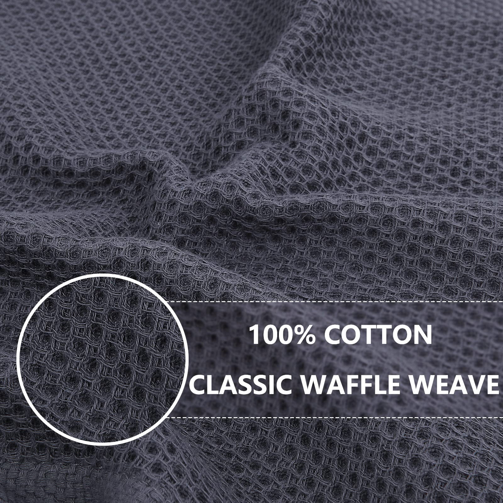 Soft Textiles 12 Pack 100% Cotton Waffle Weave Kitchen Dish Cloths, Ul
