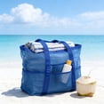 thumbnail image 5 of Yhmxh Mesh Beach Bag, Large Beach Tote Bags for Women Foldable Mesh Swimming Pool Bag with Mini Pockets, Sandproof, Waterproof Large Beach Tote Bags for Family Travel/ Vacation, 5 of 6