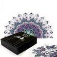thumbnail image 2 of Ambesonne Colorful Jigsaw Puzzle Durable Cardboard, Exotic Wild Peacock, 1000 pcs, Violet Blue Green Pink, 2 of 5