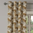 thumbnail image 3 of Ambesonne Grommet Curtain, , 50"x60", Ginger Eggshell Chocolate, 3 of 5