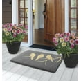 thumbnail image 5 of Fab Habitat Extra Thick Doormat - Handwoven, Durable - Natural Coir - Entryway, Front Door, Porch, Patio - Birds on Branch Gray (18" x 30" Thick), 5 of 8