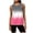 Hot Pink-Tank Tops for Women, variant on Plus Size Tank Tops for Women Sleeveless Split Open Back Workout Tops Quick Dry Loose Fit Athletic Gym Yoga Shirts