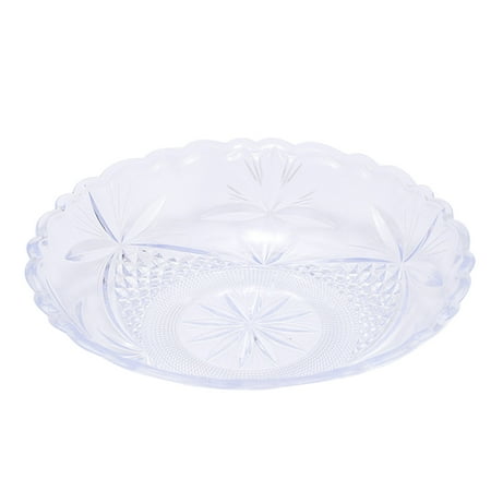 

Plastic Fruit Plate Durable Household Serving Tray Fruit Melon Seed Tray Thickened Crystal Plate Decorative Dinnerware