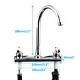 thumbnail image 2 of RV Kitchen Faucet for Camper & Home 8" Main Body 360° Swivel High Arch Dual Handle for Motorhomes RV Travel Trailers Plastic (fit 8-inch 2-hole or 3-hole sink), Chrome, 2 of 12