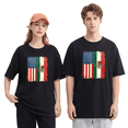 thumbnail image 2 of USA Mexico Flag Retro Graphic Tee for Men and Women, Fun Gift Cotton Short Sleeves T-Shirt, 2 of 6