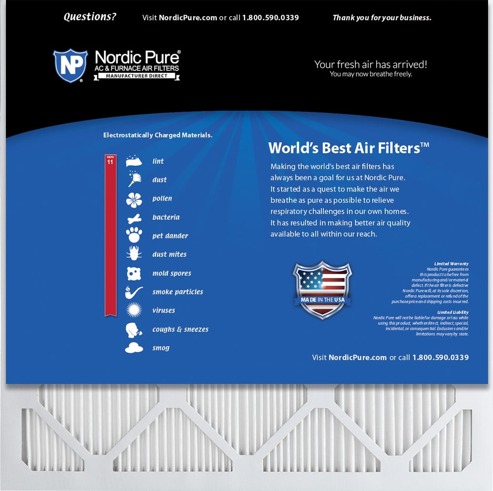 Nordic Pure 18x30x1 MERV 12 Tru Mini Pleat AC Furnace Air Filters 1 Pack Nordic Pure 18x30x1 MERV 12 Tru Mini Pleat AC Furnace Air Filters 1 Pack