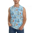 thumbnail image 1 of KLL Cartoon Rocket With Space Print Workout Tank Tops Gym Sleeveless Fitness Muscle Tee-3X-Large, 1 of 7