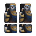 thumbnail image 1 of Yiaed Minions for Car Floor Mat Set of 4–Car Carpet Mats - Car Mats with Anti-Slip Backing & Driver Heel Pad Universal Fit for Cars, Trucks, SUVs, and Vans, 1 of 6