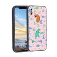 thumbnail image 1 of Compatible with iPhone XS Phone Case, Cute-Dinosaur-T-Rex-Dino23 Case Men Women, Flexible Silicone Shockproof Case for iPhone XS, 1 of 1