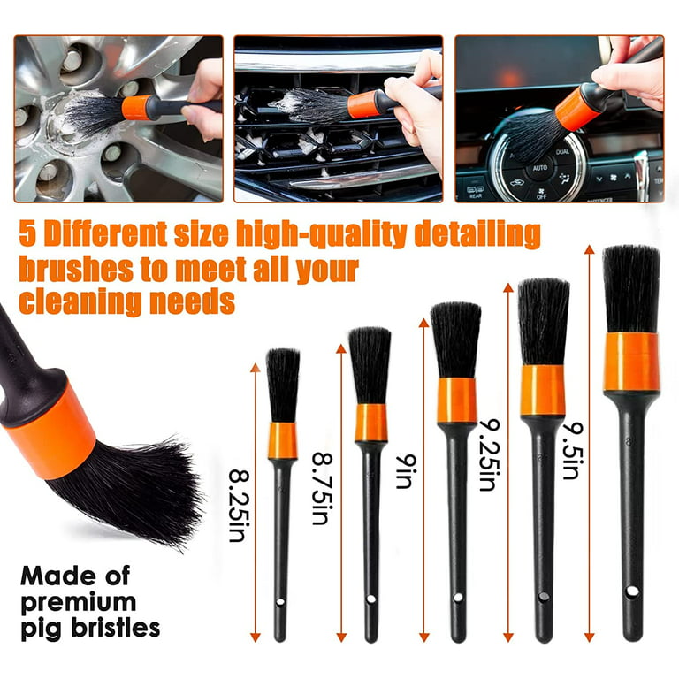 Mateauto Car Detailing Brush Set,20PCS Drill Brush Set,Car
