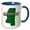 Blue/White, variant on 3drose, State Map and Picture Text of Mississippi, 11oz Two-tone Red Mug
