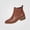 Brown, variant on Women's Plus Size Ankle Boots Round Toe Block Heel Ladies Versatile Comfort Boots Size 6.5