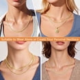 thumbnail image 3 of LUNVKY 18K Gold Plated Chains for Women Girls 1.5mm/2mm Cuban Curb Link Non-tarnish Necklace Birthday Jewelry Gifts Teen Her Kids Age Ideas 16/18/20/22 Inch, 3 of 6