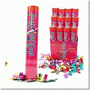 Party Popper Pro: 12-Inch Air Compressed Streamers - Ultimate Celebration Kit for Weddings, New Year's Eve, and Parties - Indoor/Outdoor Safe, 10ft Shooting Range!