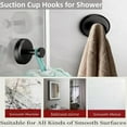 thumbnail image 3 of 4PCS Suction Cup Hooks for Shower Wall No Drill Hook Removable Reusable Towel Kitchen Glass Door Window Gold, 3 of 8