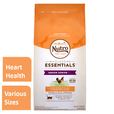 Nutro Wholesome Essentials Indoor Senior with Farm-Raised Chicken & Brown Rice Dry Cat Food, 6.5