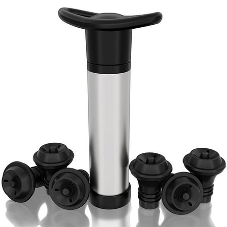

JTWEEN Wine Pump Preserver Saver Kit with 1 Vacuum Pump 6 Reusable Leak-Free Joystick Air Bottle Stoppers Wine Saver Pump with Silicone Bottle Stoppers Wine Storage Vacuum Stoppers Keep Wine Fresh